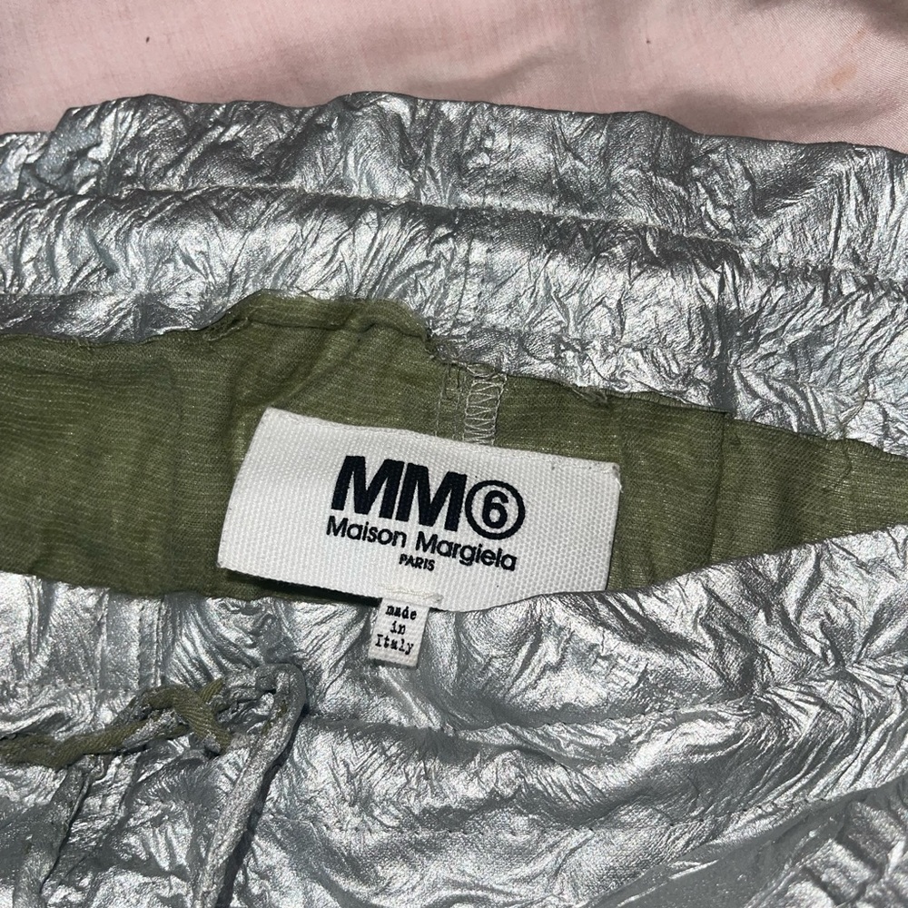 MM6 Maison Martin Margiela Silver Shiny Skirt